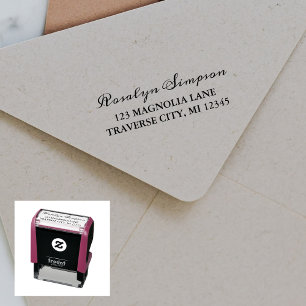 Full Name Fancy Return Address Self-inking Stamp