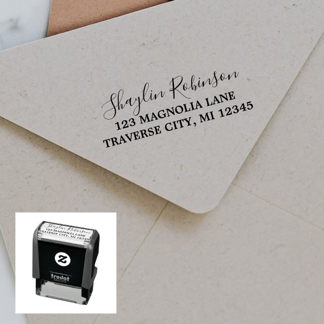Full Name Fancy Return Address Self-inking Stamp (Creator Uploaded)