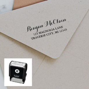 Full Name Fancy Return Address Self-inking Stamp