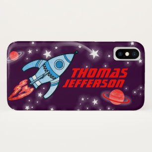 Full name rocket space purple red blue case