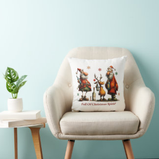 Full Of Christmas Spirit Throw Pillow