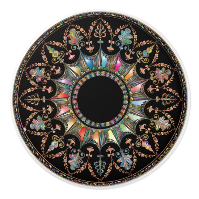 “Full of Colour”  Ceramic Knob (Front)