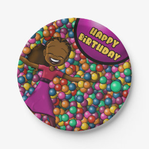 "Full of Fun Birthday Paper Plates 7"