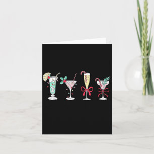 Full Of Holiday Srit Christmas Drinks Martini Tail Card
