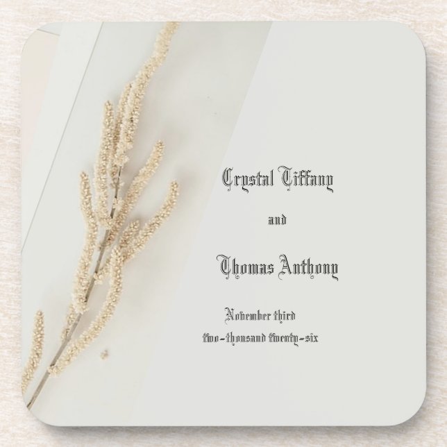 Full of Life Wedding Coaster Favours (Front)