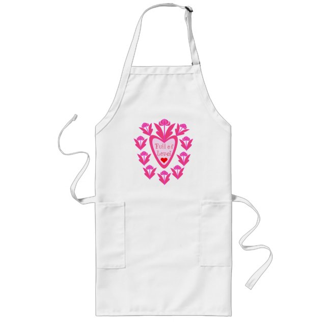 Full Of Love Heart And Flowers Apron (Front)
