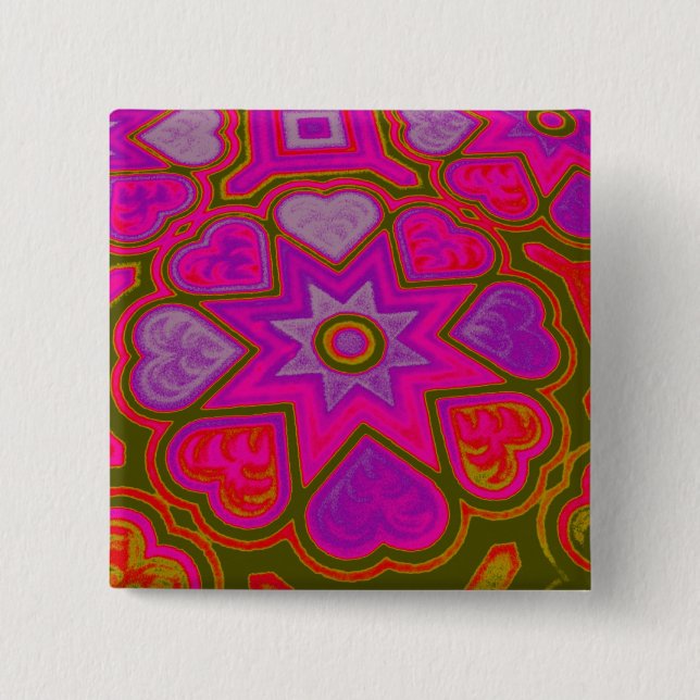 'Full of Love' Square Button (Front)