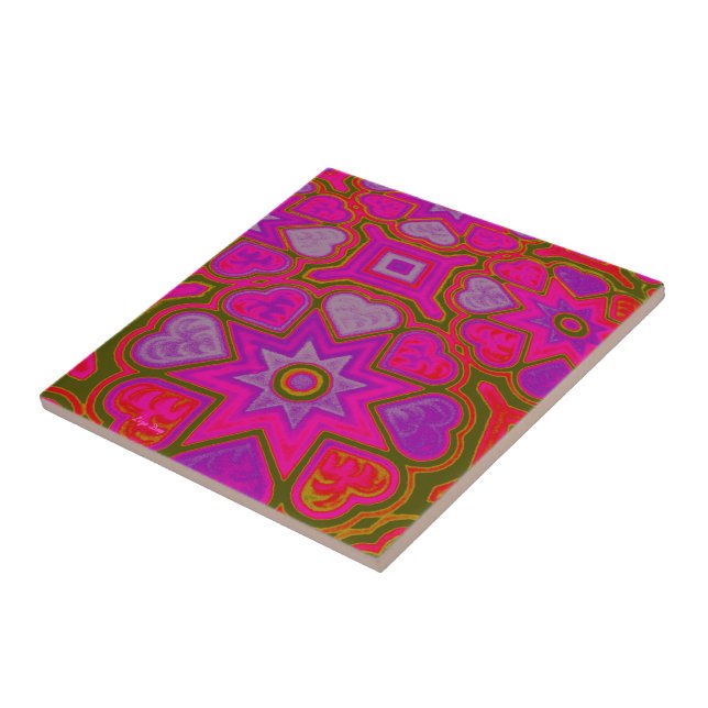 'Full of Love' Trivet/Tile Tile (Side)