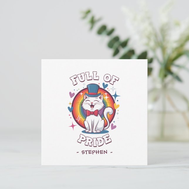 Full of Pride | LGBTQ Cat Pride (Standing Front)