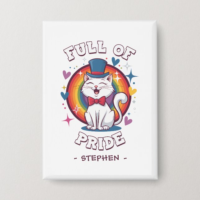 Full of Pride | LGBTQ Cat Pride (Front)