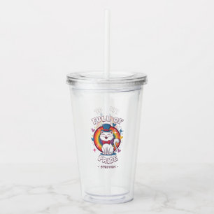 Full of Pride LGBTQ Cat Pride Acrylic Tumbler