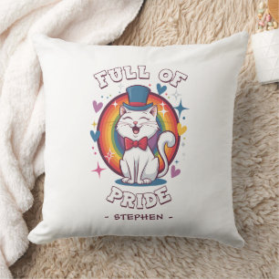Full of Pride LGBTQ Cat Pride Cushion