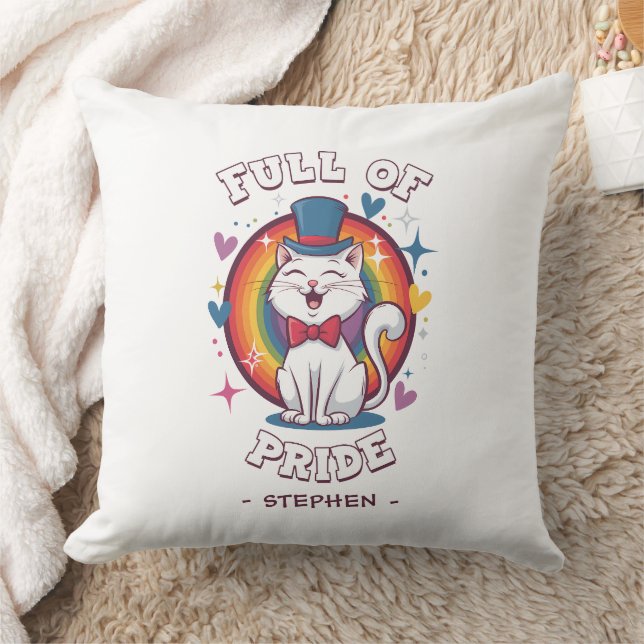 Full of Pride | LGBTQ Cat Pride Cushion (Blanket)