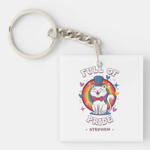 Full of Pride LGBTQ Cat Pride Key Ring