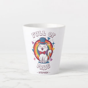 Full of Pride LGBTQ Cat Pride Latte Mug