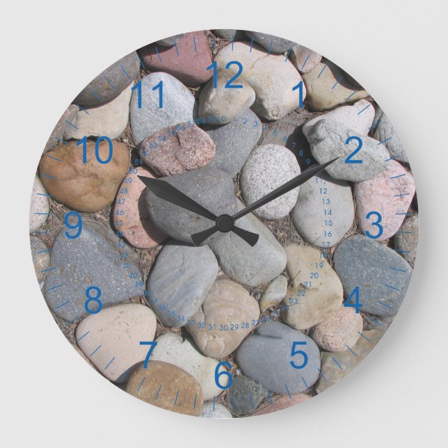 Full of Rocks Large Round Wall Clock (Front)