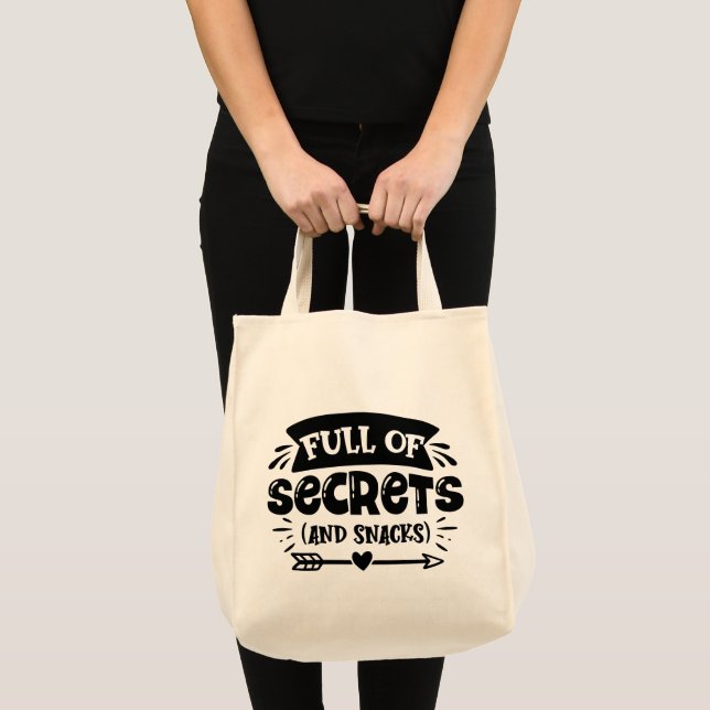 Full Of Secrets And Snacks Tote Bag (Front (Product))