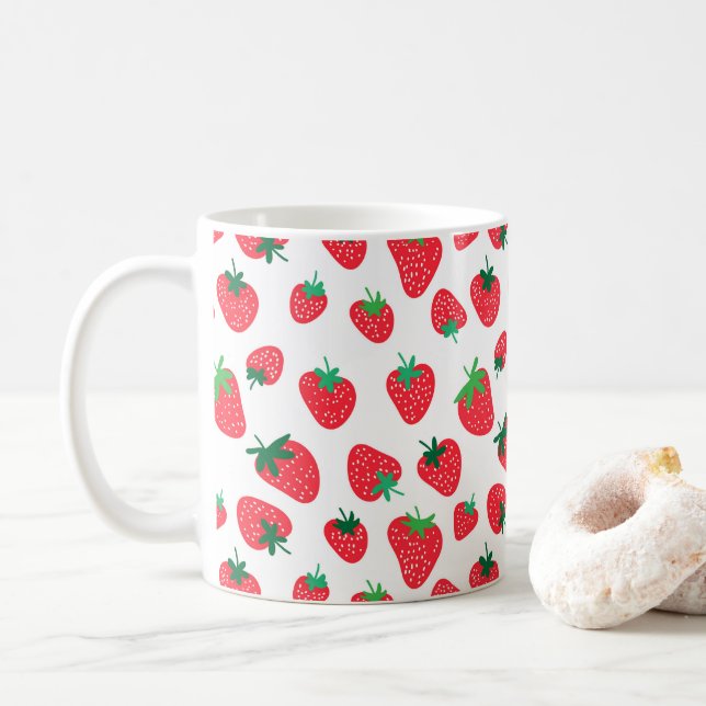 Full of Strawberries Coffee Mug (With Donut)