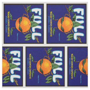 Full - Orange Crate Label Fabric