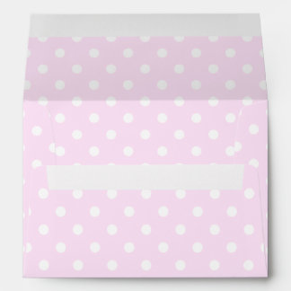 Full Pastel Pink and White Polka Dot Envelope