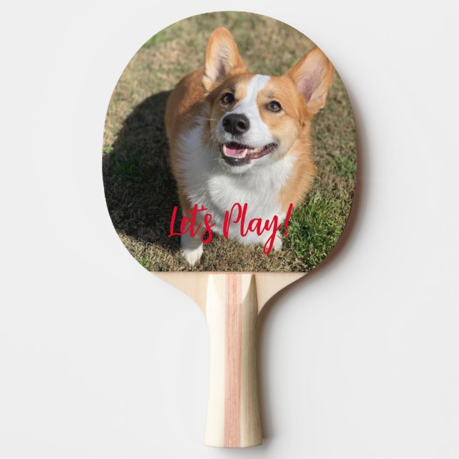 Full Photo and Text Personalised  Ping Pong Paddle (Front)