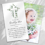 Full Photo Baptism Prayer Card<br><div class="desc">The verse included is: The LORD bless you and keep you; the LORD make his face to shine upon you and be gracious to you; the LORD lift up his countenance upon you and give you peace. ~ Numbers 6:24–26. You can change it to another short prayer or poem if...</div>