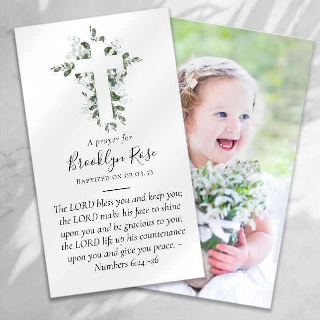 Full Photo Baptism Prayer Card (Creator Uploaded)