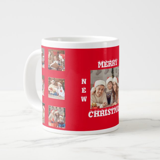 FULL PHOTO COLLAGE MERRY CHRISTMAS ESPECIAL MUG  (Front Left)