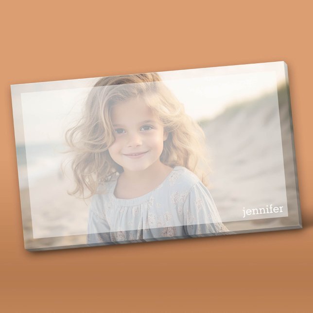 Full Photo Design with Custom Name Post-it Notes (Custom Post-it Notepad)