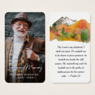 Full Photo Fall Mountain Prayer Card