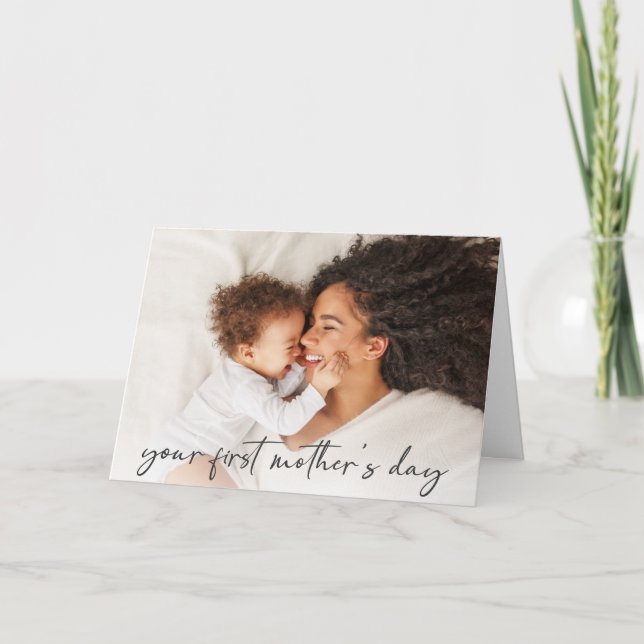 Full Photo First Mother's Day Card (Front)