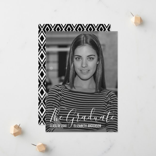 Full Photo Graduation Announcement Card (Front/Back In Situ)