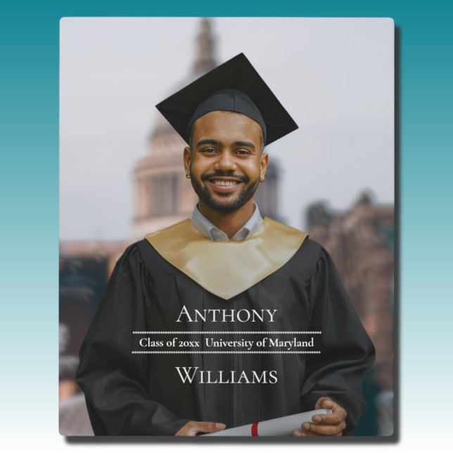 Full Photo Minimalist Graduation Keepsake  Plaque (Creator Uploaded)