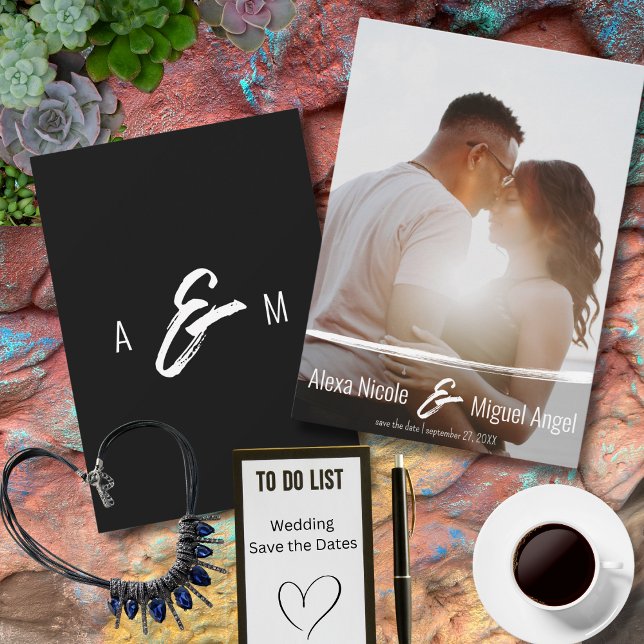 Full Photo Minimalistic Painted Wedding Save The Date (Creator Uploaded)