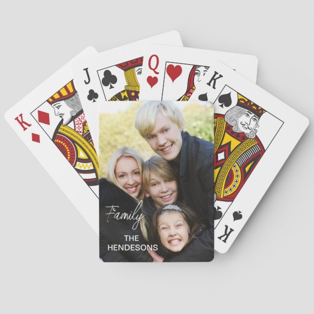 Full  Photo,Modern Family Script Photo Playing Cards (Back)