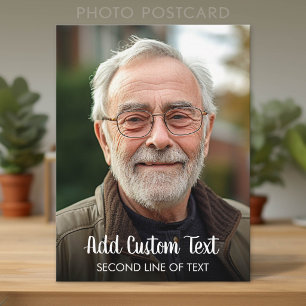 Full Photo - Vertical Custom Modern Script Postcard
