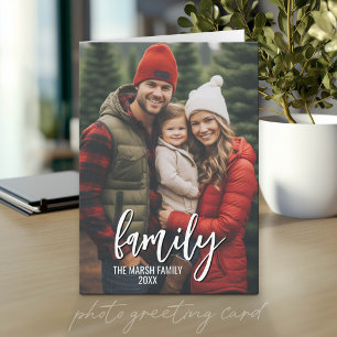 Full Photo - Vertical Custom Script Family Text Card