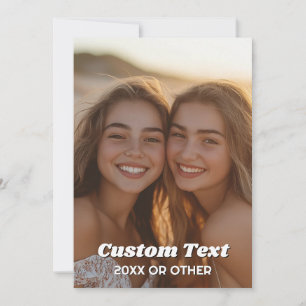 Full Photo - Vertical Custom Text Holiday Card