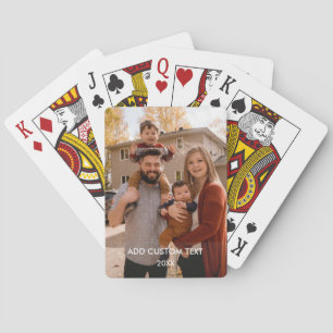 Full Photo - Vertical Custom Text Playing Cards