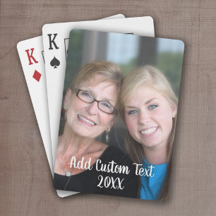 Full Photo - Vertical Custom Text Playing Cards