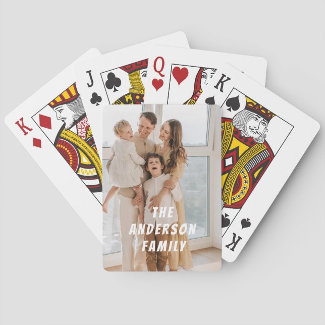 Full Photo - Vertical Custom Text Playing Cards (Back)