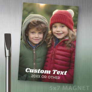 Full Photo Vertical with Text Refrigerator Magnet