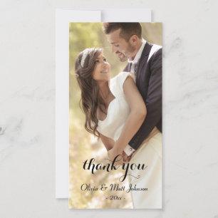 Full Photo Wedding Thank You Card