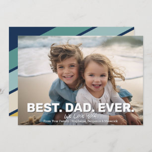 Full Photo with Best Dad Ever - Whimsical Greeting Announcement