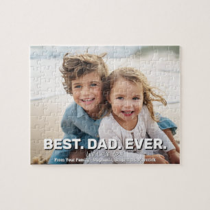 Full Photo with Best Dad Ever - Whimsical Greeting Jigsaw Puzzle