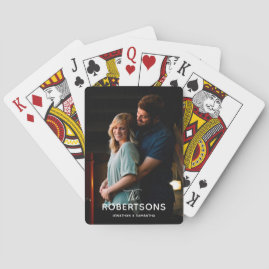 Full Photo with White Overlay Text Playing Cards
