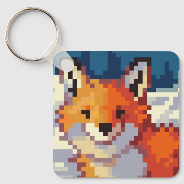 Full pixel art key hanger ring (Front)