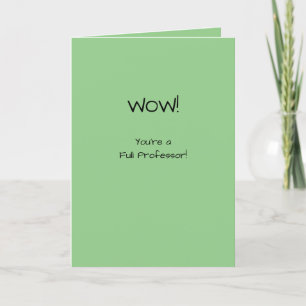 Full Professor Congratulations Fun Academic Card