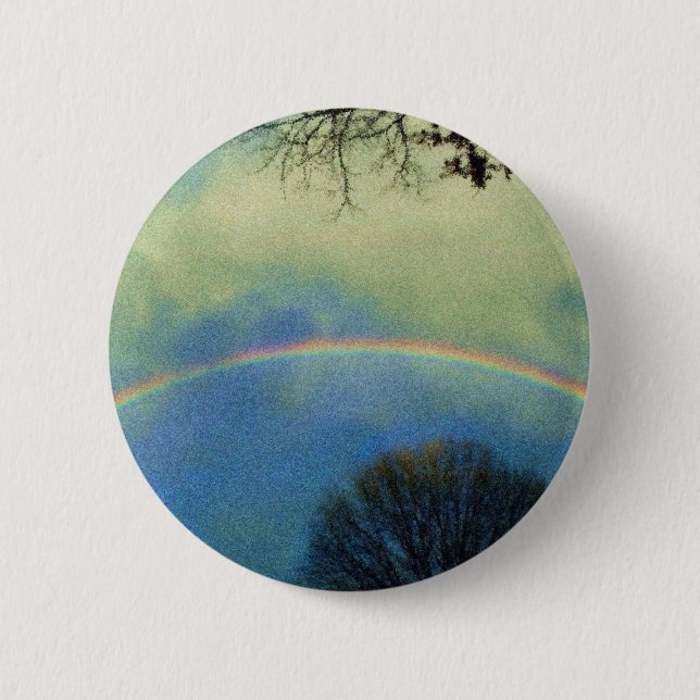 Full rainbow in Seurat style 6 Cm Round Badge (Front)