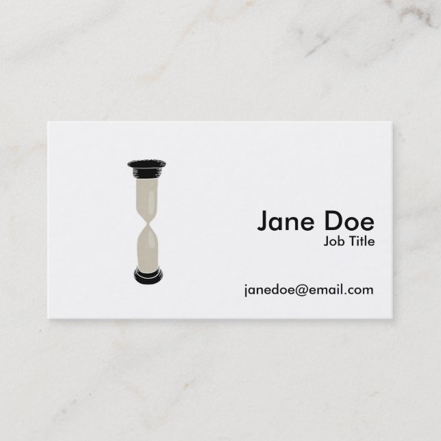 Full Sand Hourglass - Create your own caption! Business Card (Front)